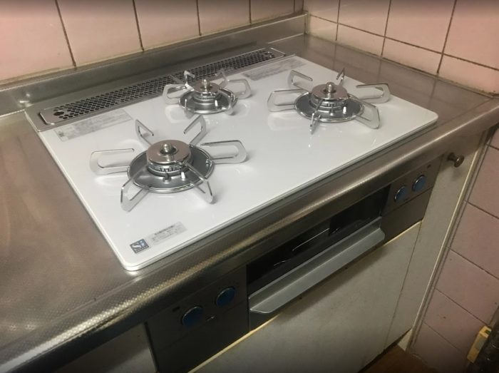 大津市I様邸　ビルトインコンロ施工後2